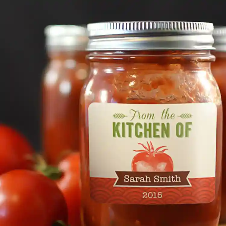 Custom Food Container Jar Kitchen Sticker Private Label