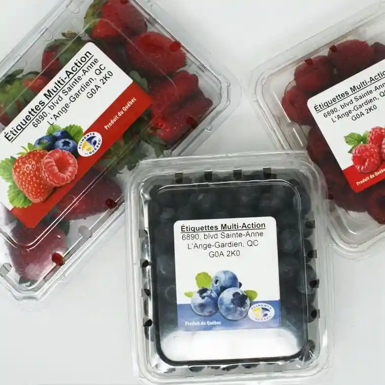 Custom Food Waterproof Plastic Box Fruit Labels