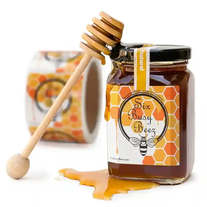 Custom Honey Jar Paper Labels Supplier