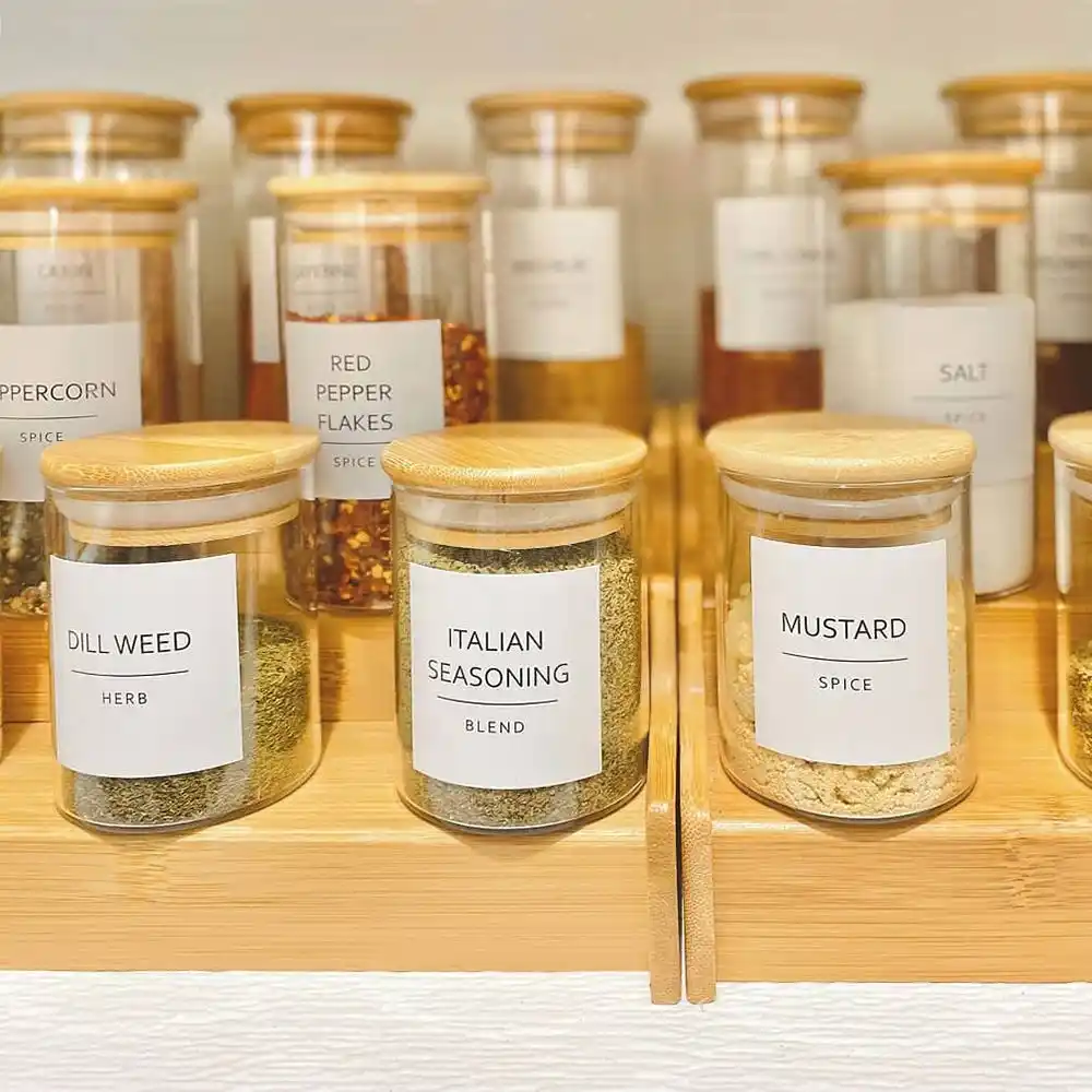 Custom Spices Jar Paper Labels Supplier