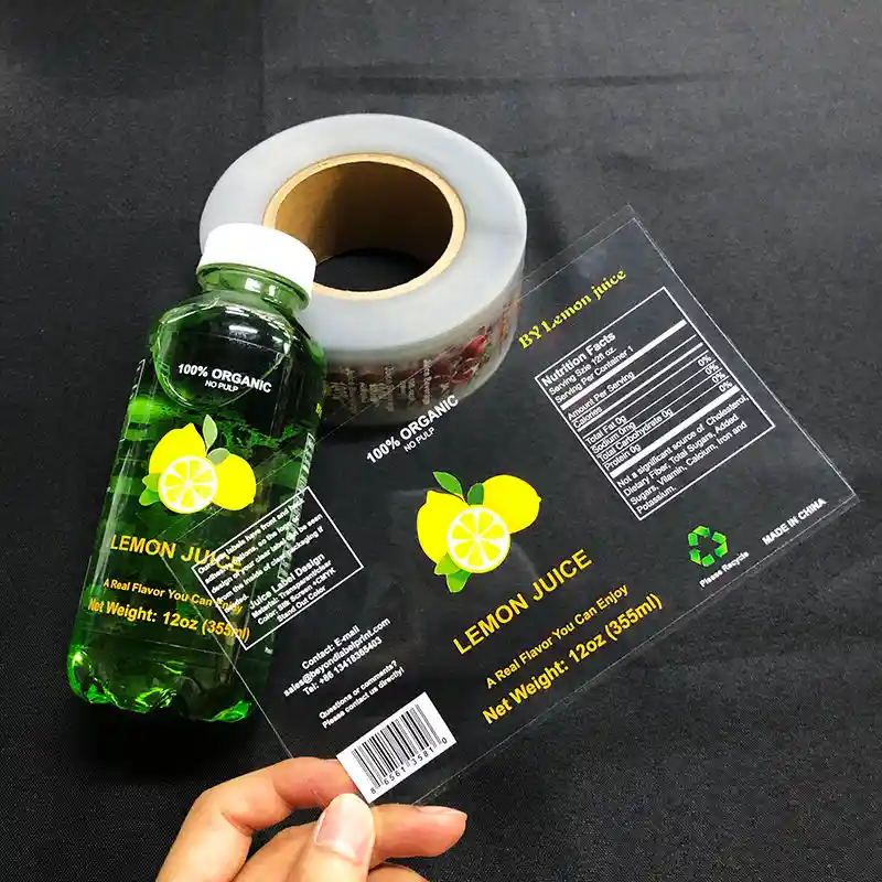 Custom Clear Beverage Vinyl Stickers Manufacturer