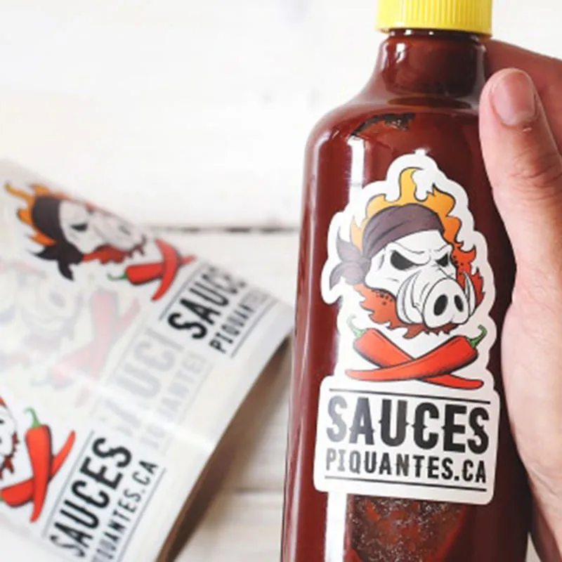 Custom Hot Sauce Vinyl Stickers Manufacturer