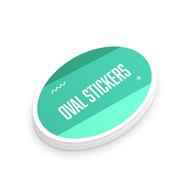 Custom Oval Vinyl Stickers Manufacturer