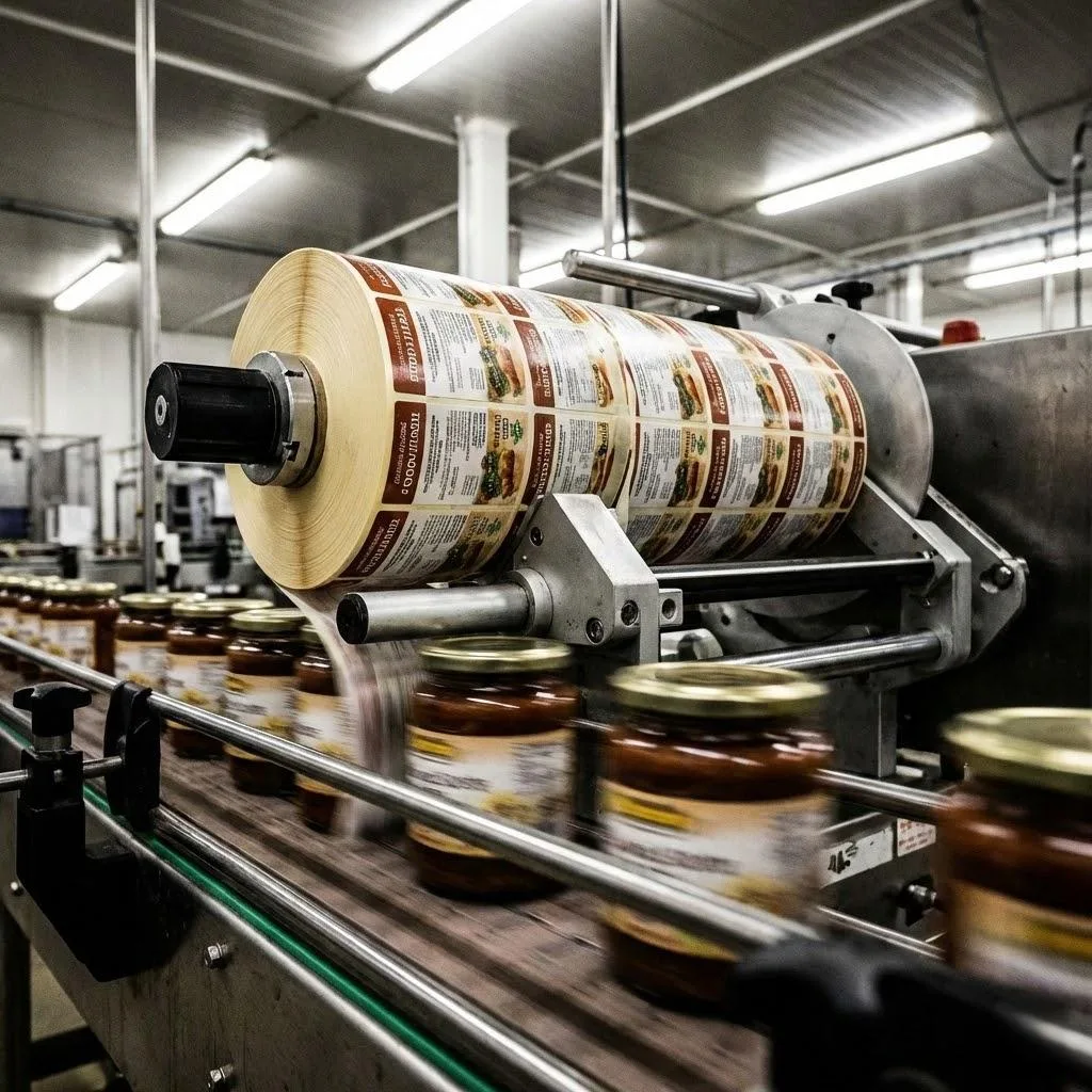 High Speed Industrial Roll Labels For Automated Food Packaging Lines.