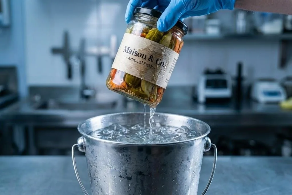 Waterproof Food Label Ice Bucket Immersion Test