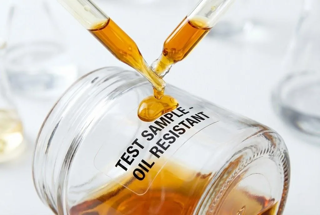 Oil Resistant Custom Labels For Glass Jars Tested With Essential Oils.