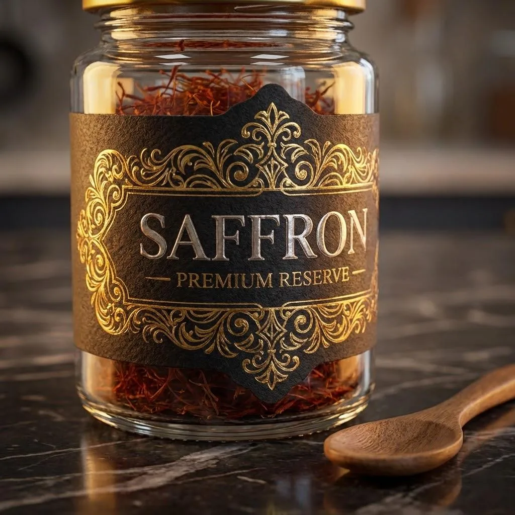 Premium Gold Foil Spice Labels For Private Labeling.