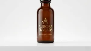 High End Glass Cosmetic Bottle With A Perfectly Applied Clear No Label Look Bopp Label Showing Zero Bubbles Or Haze.