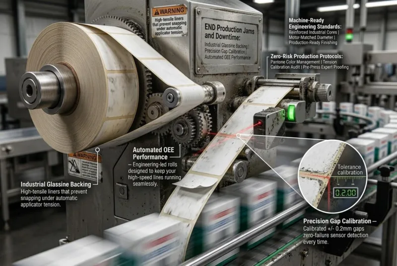High Speed Automated Labeling Machine With Precision Gap Calibration For Zero Downtime.
