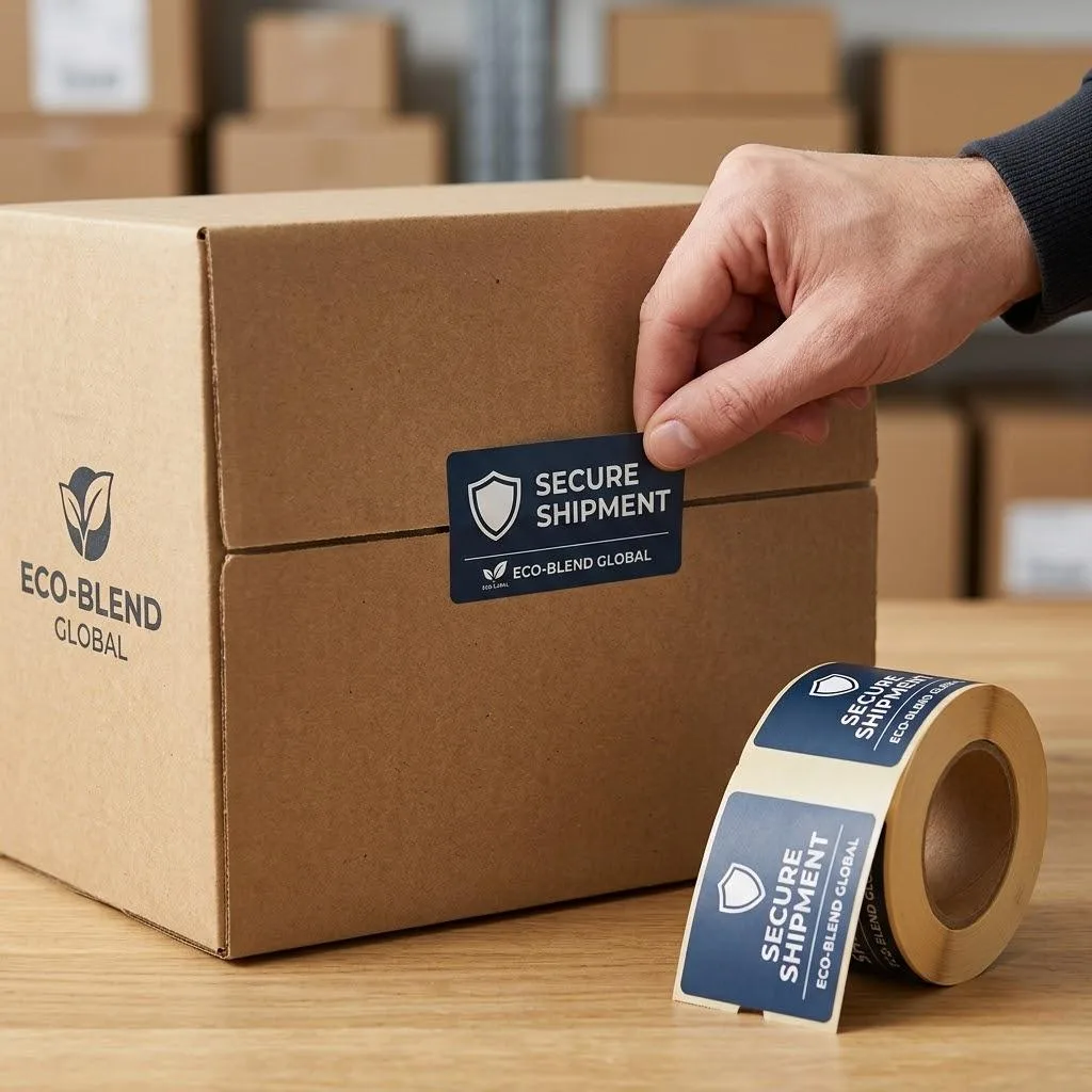 High Volume Packaging Seal Stickers For E Commerce Shipping Boxes.