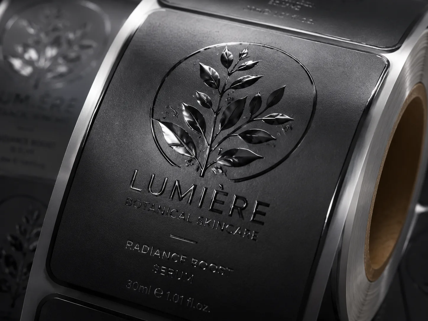 3d Embossed Label With Raised Spot Uv Finish