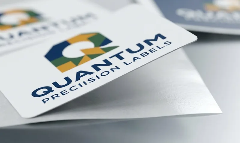 Extreme Macro Shot Of A Precision Die Cut Sheet Label Showing Clean Edges And High Quality Adhesive