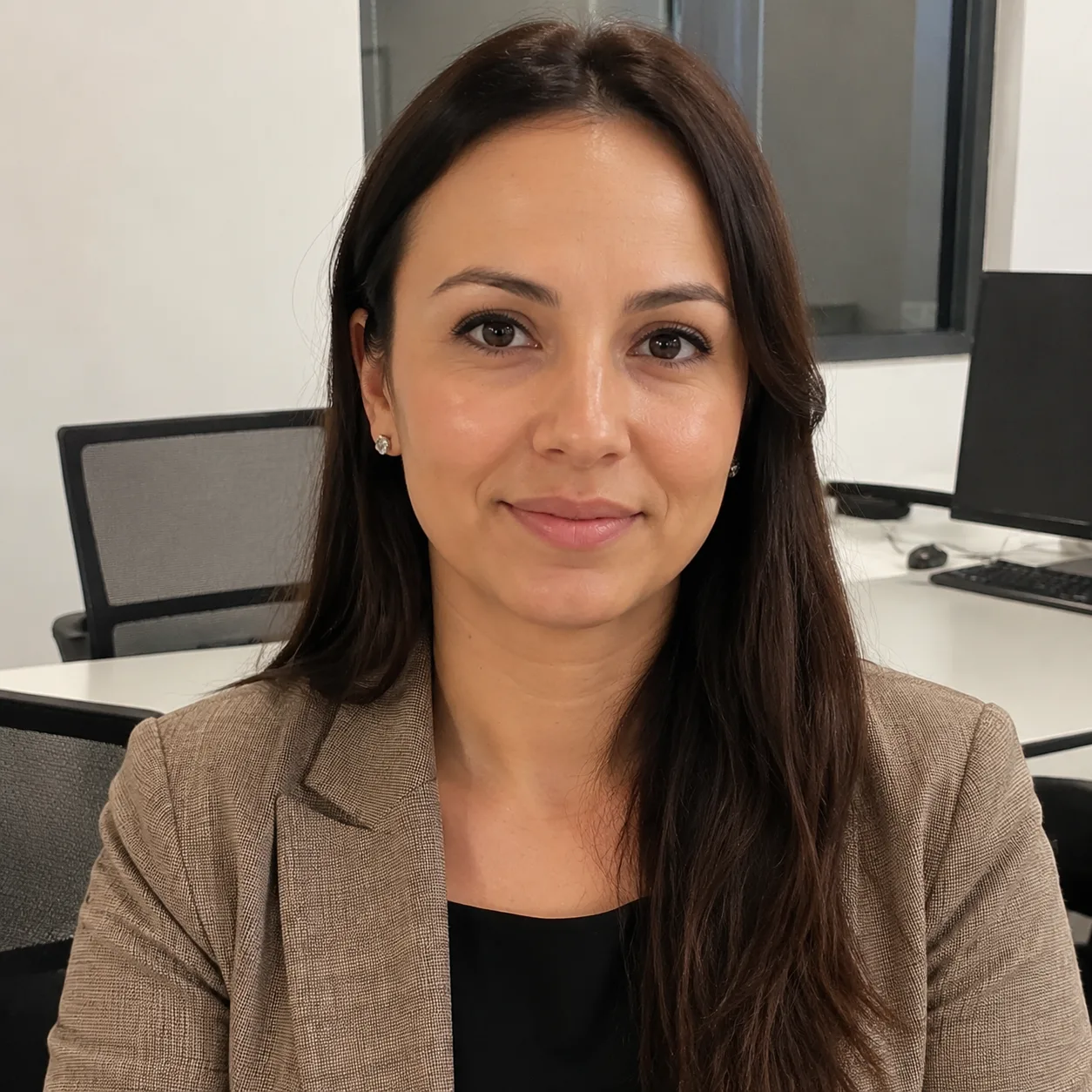 Female Brand Director In Office With Authentic Workspace