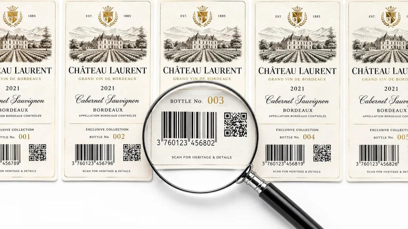 Custom wine label customization process step
