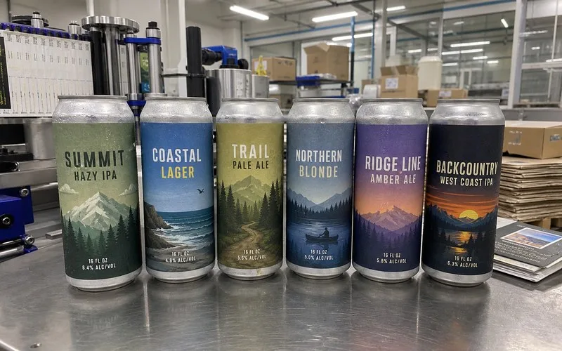 Wraparound labels on aluminum beer cans