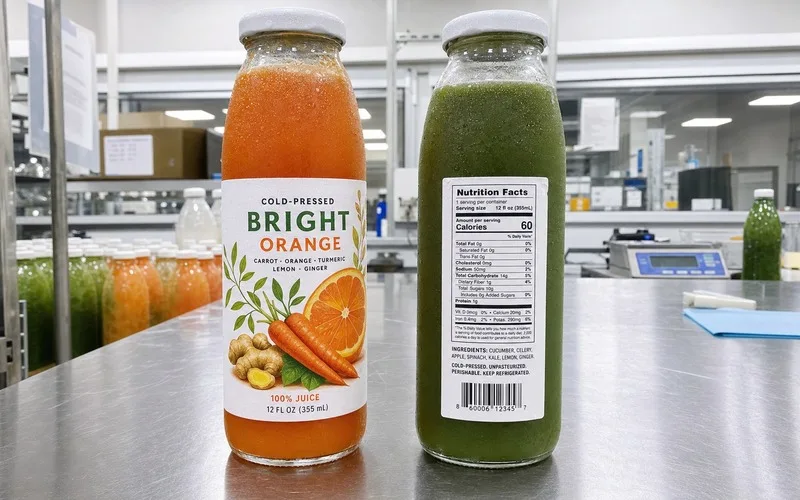 Beverage label manufacturer juice bottles