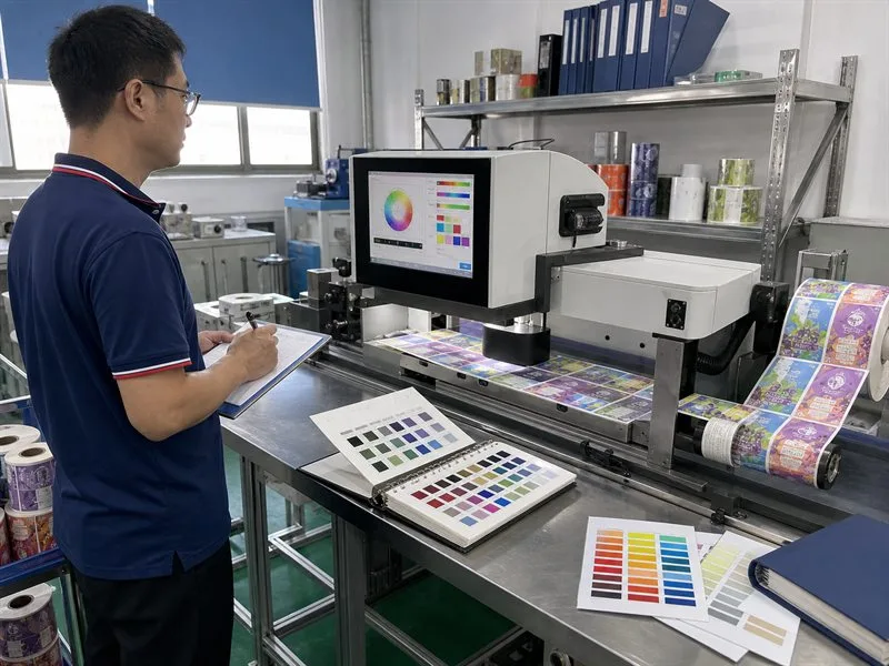Beverage label quality control inspection