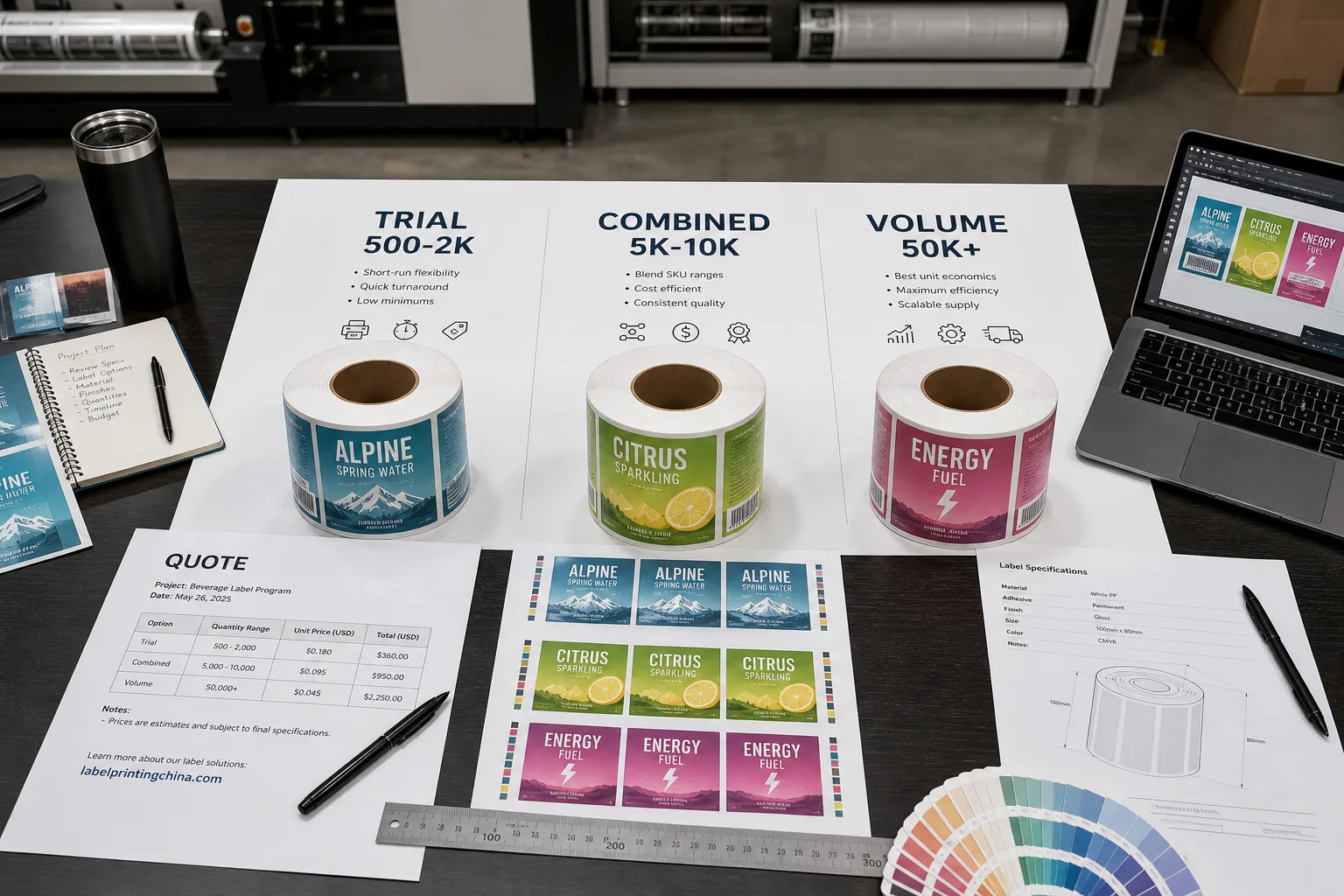 Beverage Label Volume Tier Decision Board