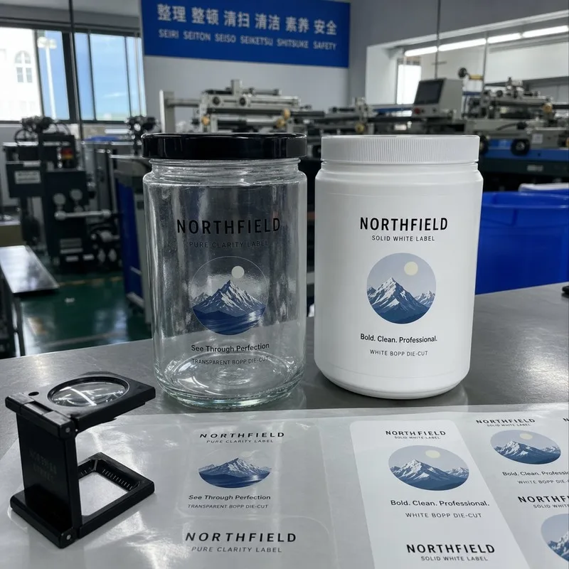 Clear BOPP no-label-look die cut labels