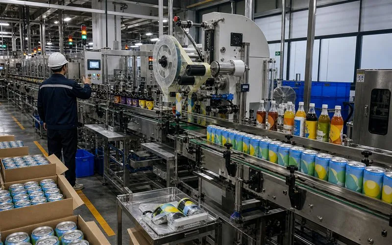 High speed beverage filling line labels