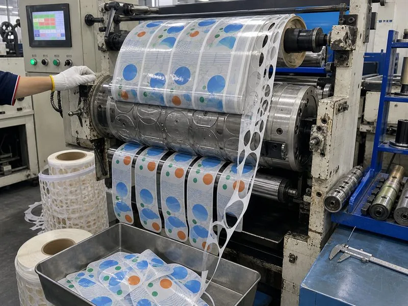 Precision die cutting beverage label rolls