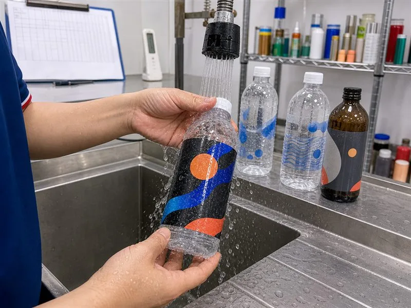 Waterproof BOPP beverage label testing
