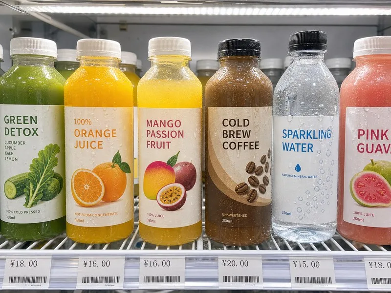 Juice and beverage bottle labels