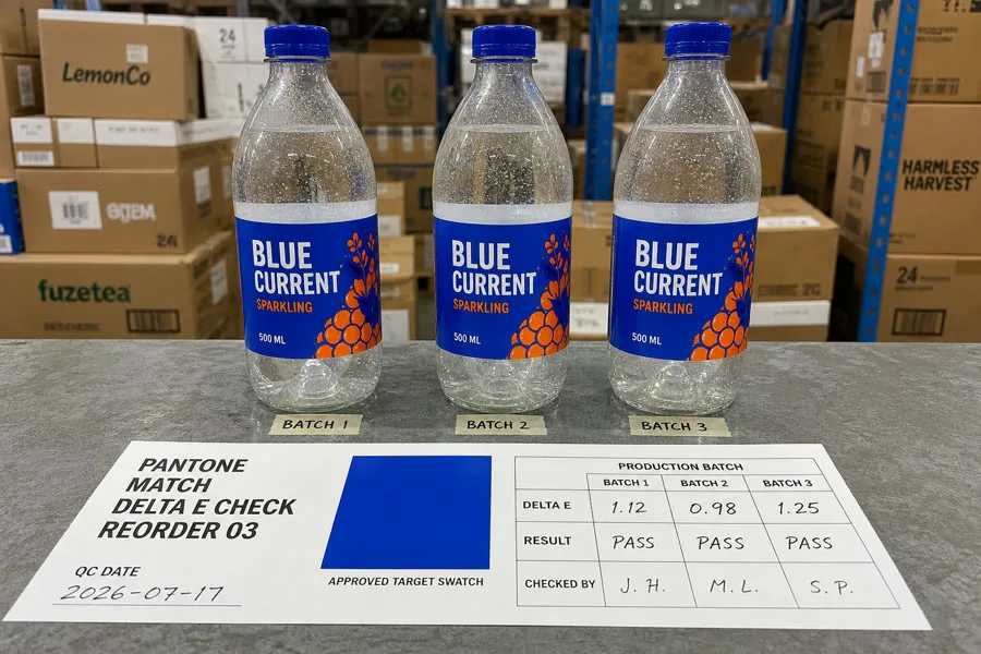 beverage labels consistent color