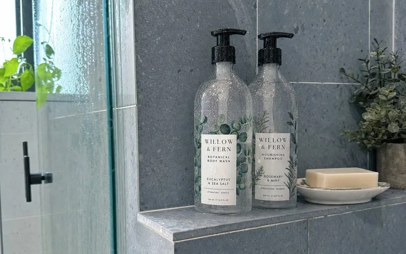 body care bottles clear BOPP shower no peeling