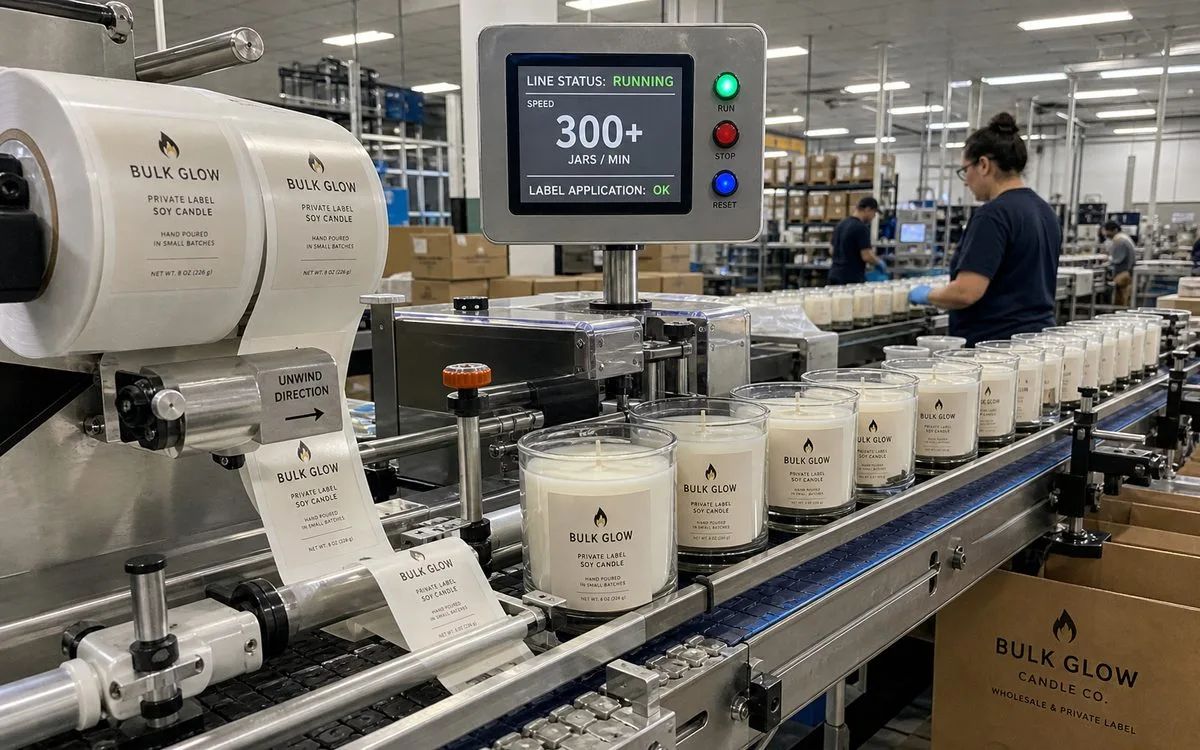 Wholesale candle roll labels for private label production