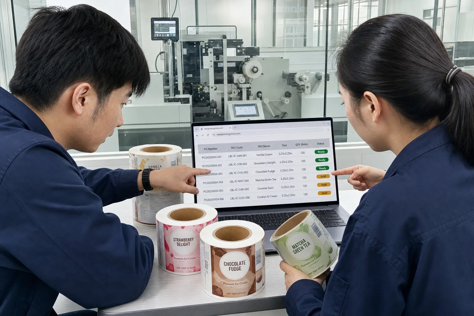 Chinese Team Reviews Multi Sku Label Po Ready Hold