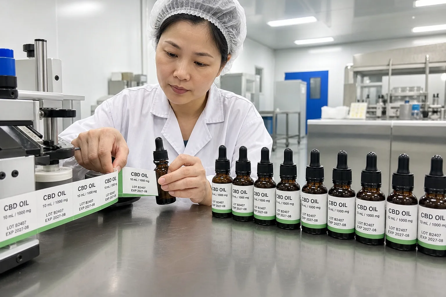 Chinese Technician Labels Cbd Oil Dropper Bottles
