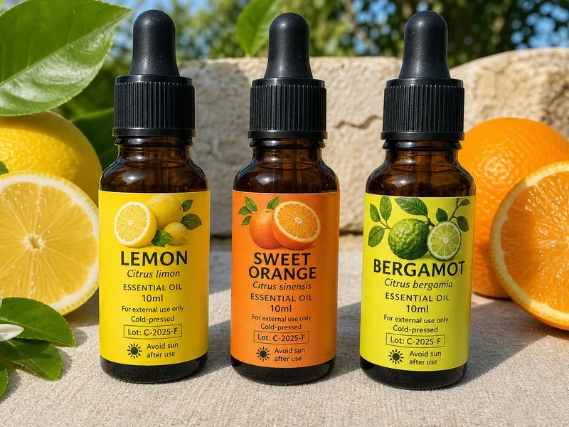citrus family essential oil labels