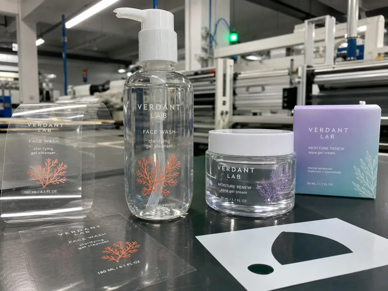 clear bopp cosmetic bottle