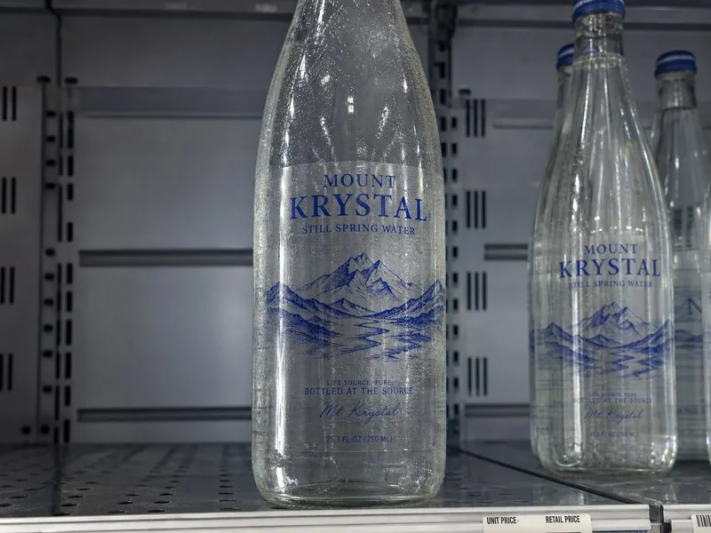 clear BOPP no label look glass bottle