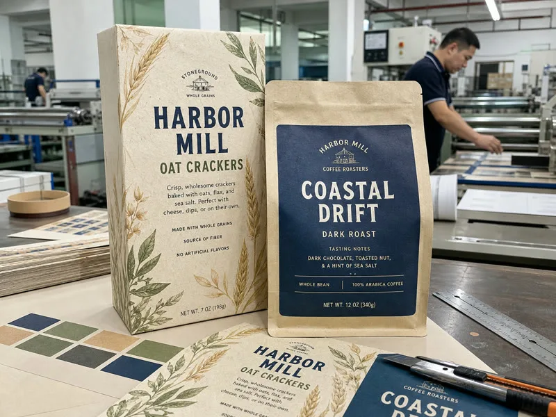 coated paper dry goods label