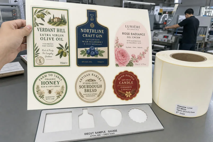 contour die cut labels
