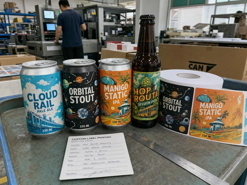 craft beer can labels