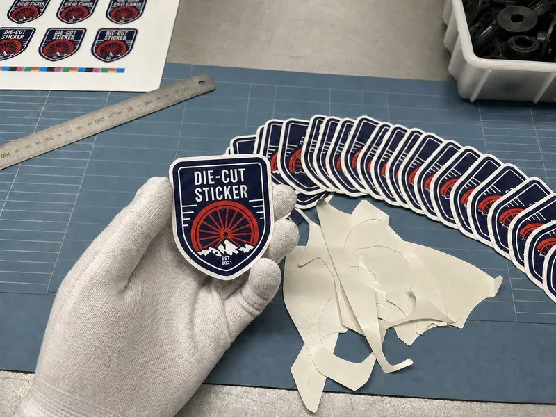 custom die cut logo stickers