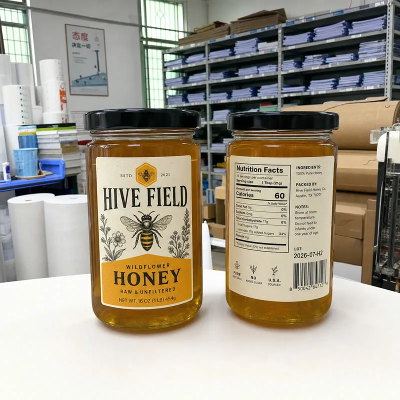 custom label printing honey jar