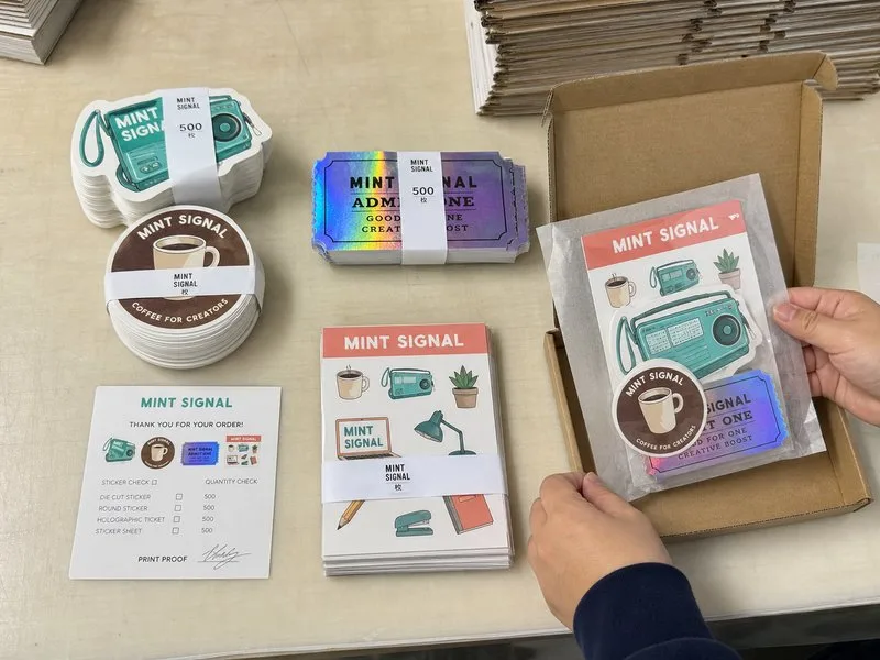 custom merch sticker drop printing