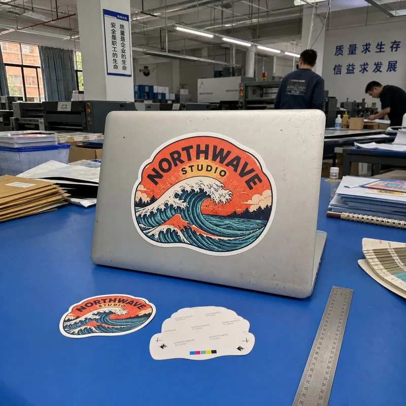custom sticker printing logo contour