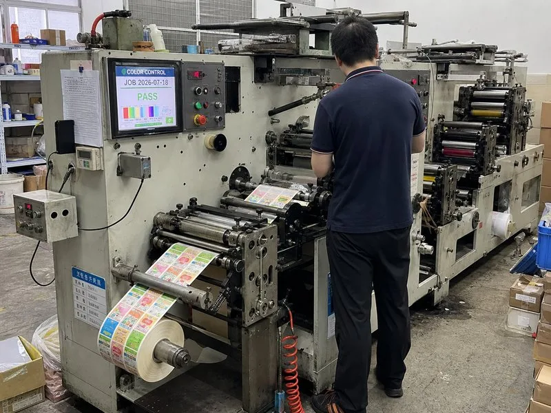 custom sticker printing press line