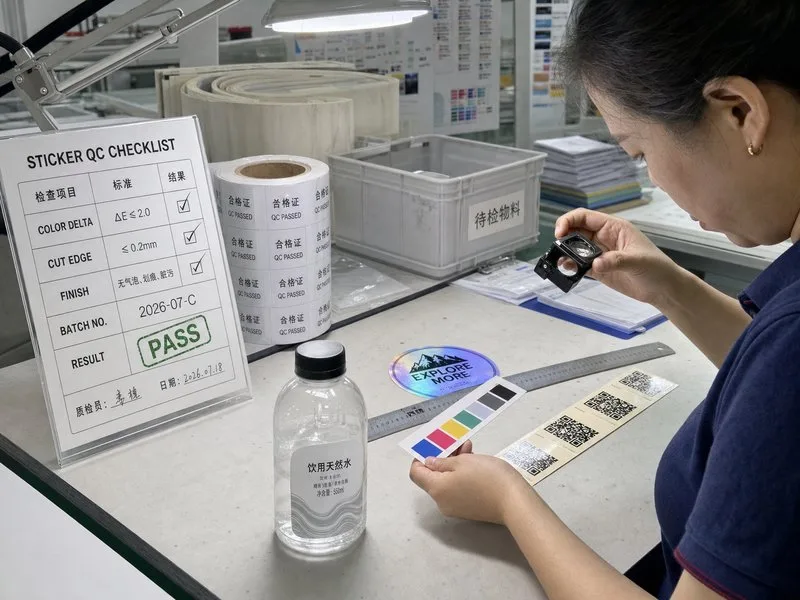 custom sticker quality inspection bench