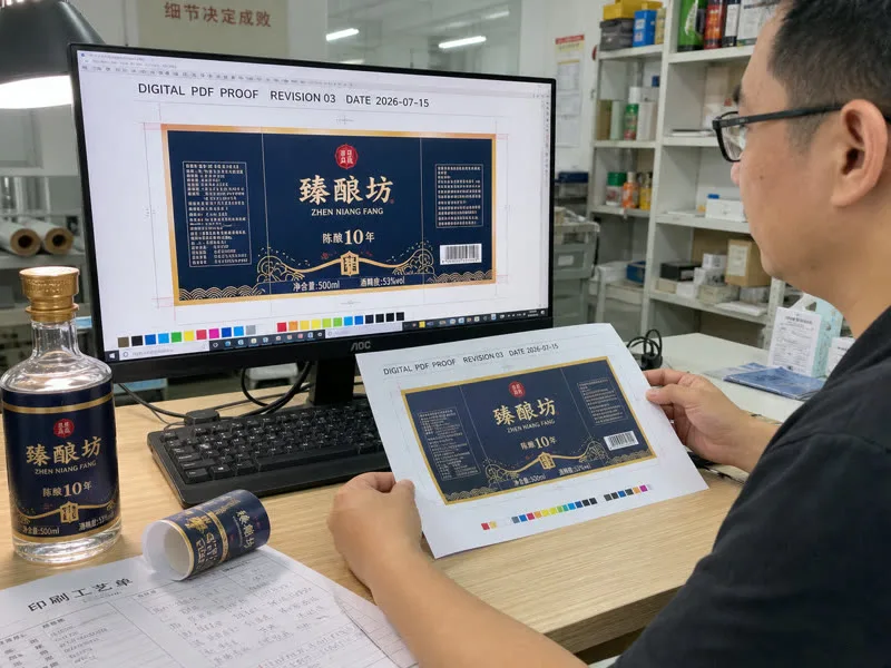 digital pdf label proof
