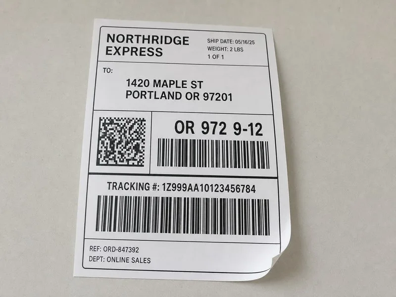 direct thermal paper shipping label