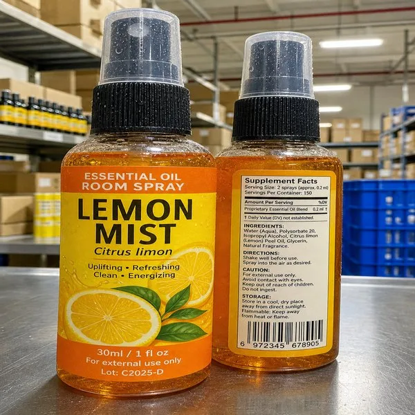 essential oil 30ml spray bottle label hero