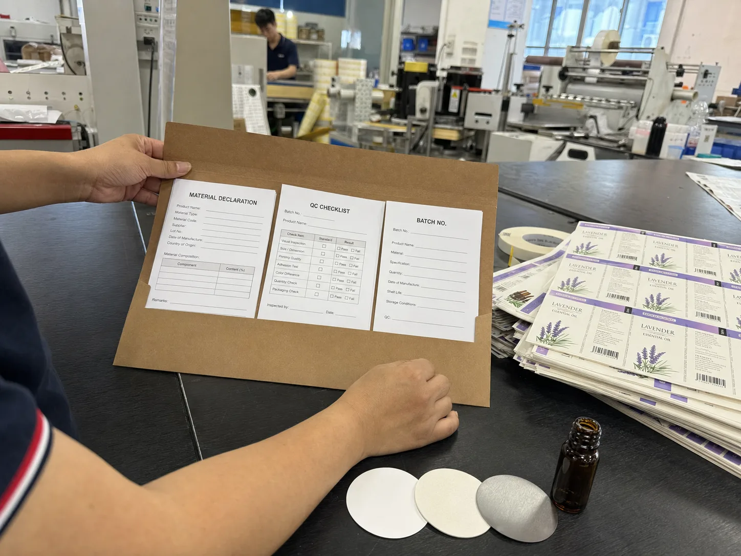 essential oil order documentation pack quality control materials declaration