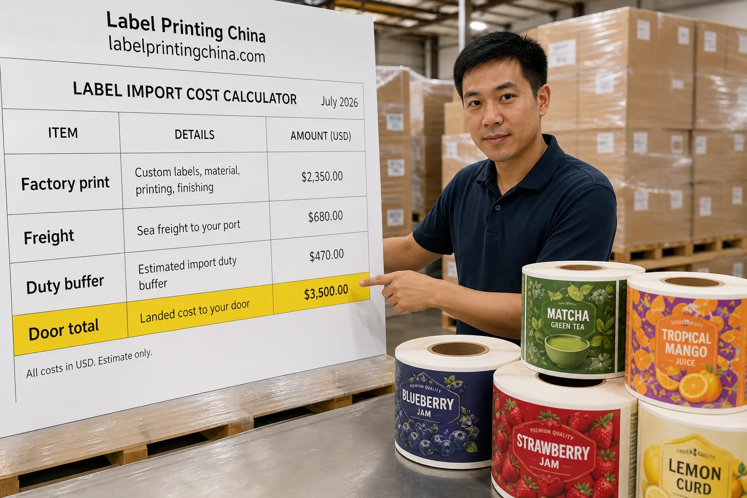 Five Thousand Roll Import Cost Worksheet