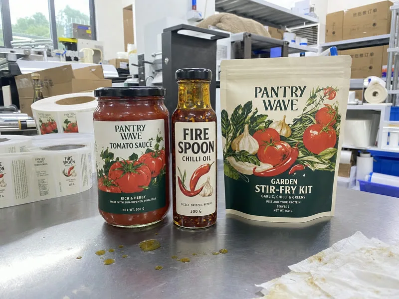 food sauce custom labels